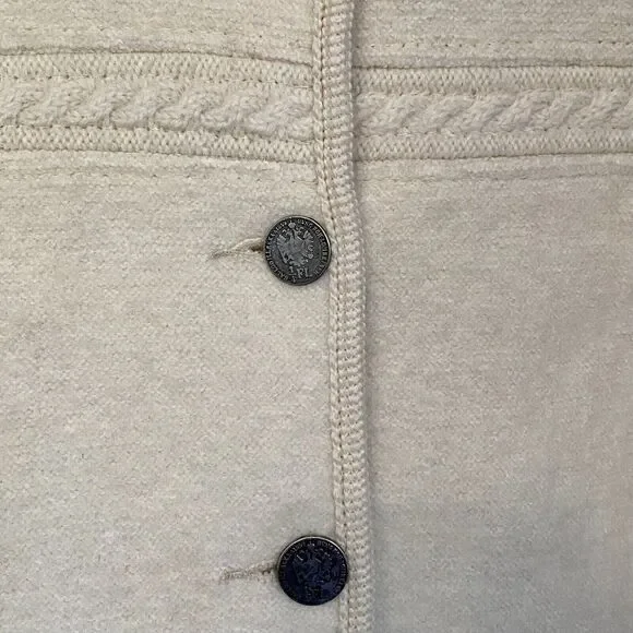 Giesswein Ladies M Cream Pure Wool Jacket Coat Timeless Classic‎ Quiet Luxury - Picture 6 of 12